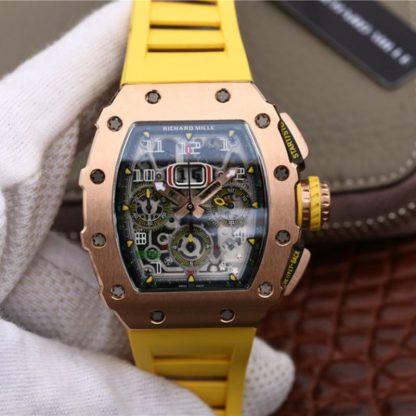 Richard Mille RM11-03 Yellow Strap | UK Replica - 1:1 best edition replica watches store,high quality fake watches