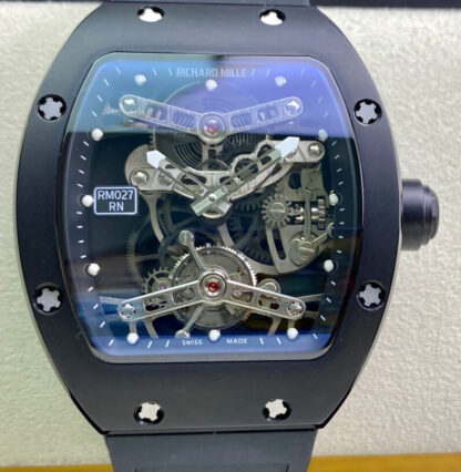 Richard Mille RM027 Transparent Black Dial | UK Replica - 1:1 best edition replica watches store, high quality fake watches