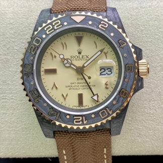 Rolex GMT-MASTER II Brown Fabric Strap | UK Replica - 1:1 best edition replica watches store, high quality fake watches