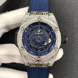 Hublot WWF Factory Full Diamond Blue Dial | UK Replica - 1:1 best edition replica watches store, high quality fake watches