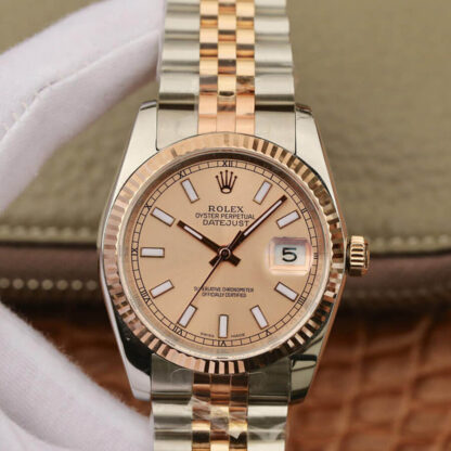 Rolex 116231 Rose Gold Pink Dial GM Factory | UK Replica - 1:1 best edition replica watches store, high quality fake watches