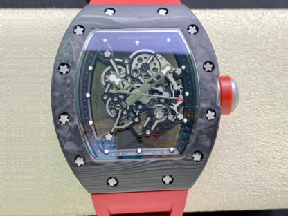 Richard Mille RM055 Carbon Fiber Red Strap | UK Replica - 1:1 best edition replica watches store, high quality fake watches
