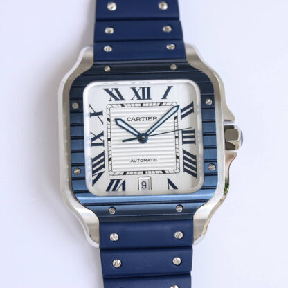 Cartier Santos Rubber Strap GF Factory | UK Replica - 1:1 best edition replica watches store, high quality fake watches