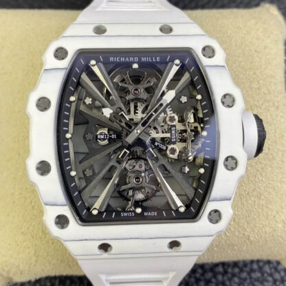 Richard Mille RM12-01 White Rubber Strap | UK Replica - 1:1 best edition replica watches store, high quality fake watches