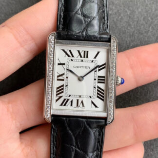 Cartier Tank Black Leather Strap K11 Factory | UK Replica - 1:1 best edition replica watches store, high quality fake watches