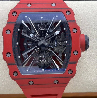 Richard Mille RM12-01 Red Rubber Strap | UK Replica - 1:1 best edition replica watches store, high quality fake watches