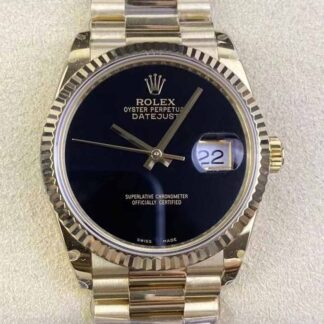Rolex 18038 Black Dial GM Factory | UK Replica - 1:1 best edition replica watches store, high quality fake watches